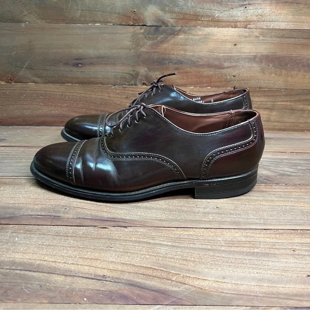 Vintage Hanover Dress Shoes Men's 7.5 D Oxford Wingtip Brown Leather Classic USA